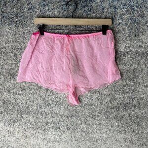 Skims Silk Chiffon Tap‎ Pants Womens Large Pink Sheer Panties Underwear Lounge